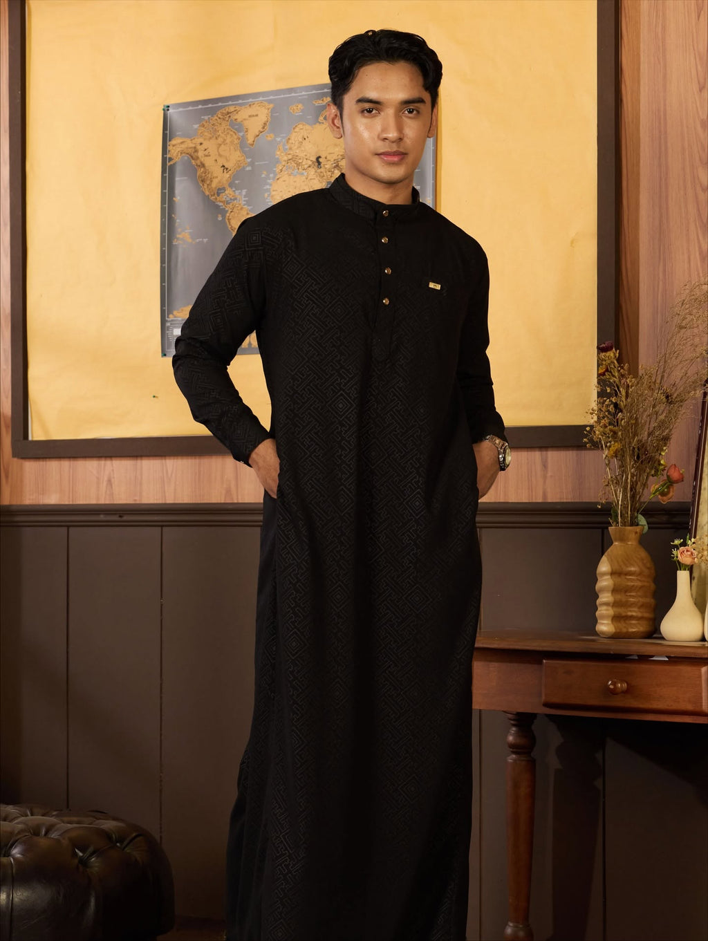 Jubah Zindra - TRIPLE BLACK