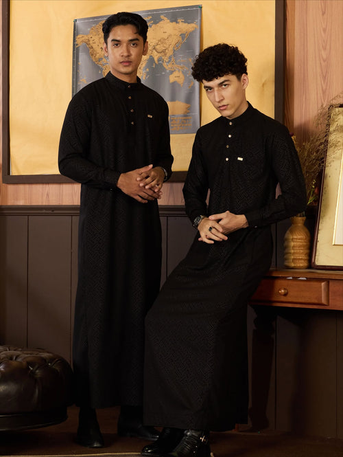 Jubah Zindra - TRIPLE BLACK